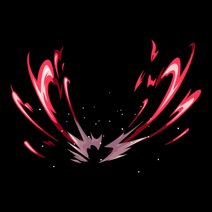 Vector slash attack effect anime illustration