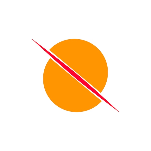 slashed circle logo or icon