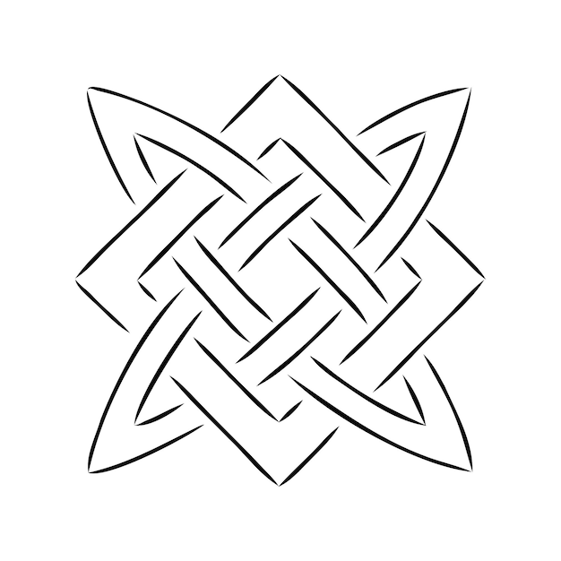 Slavic amulet vector sketches the sign of svarog