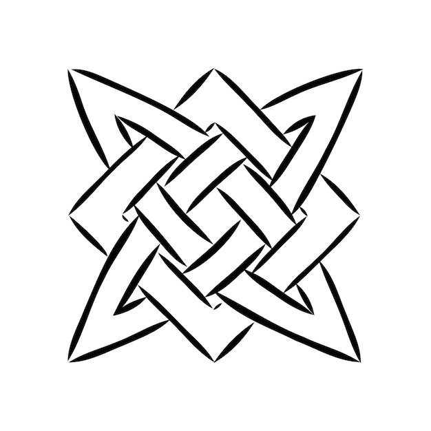 Slavic amulet vector sketches the sign of svarog