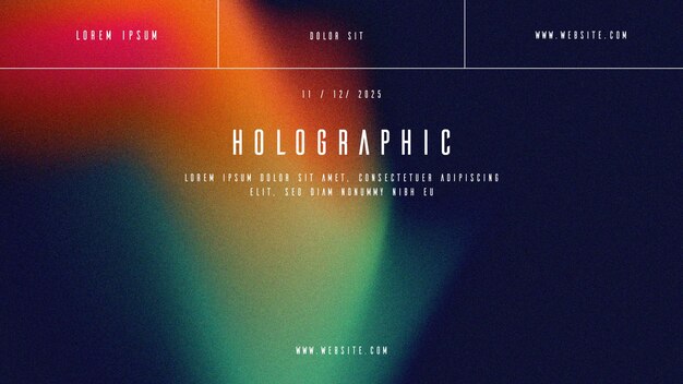 Вектор Гладкий и современный модный голографический градиентный фон для веб-обложки, плаката, бизнес-баннера и т. д.