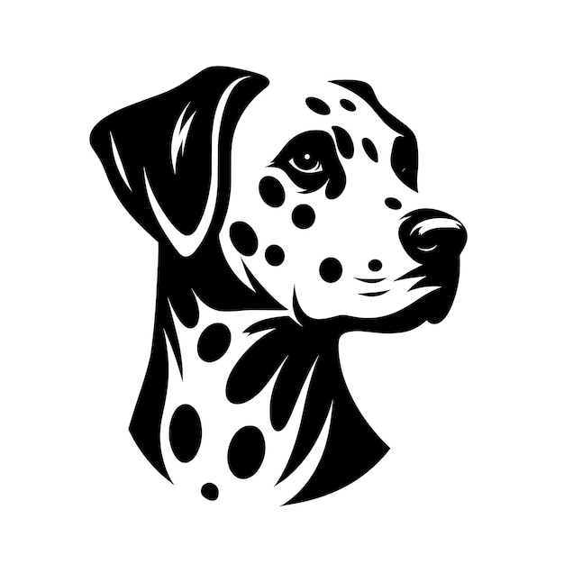 Вектор Элегантный и стильный монохромный логотип собаки delight
