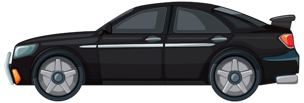 Иллюстрация изящного черного седана