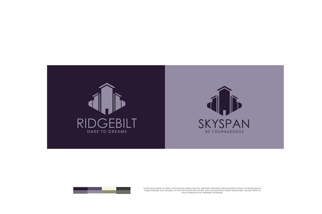 Vector sleek construction logo design ai generated template composition classic style