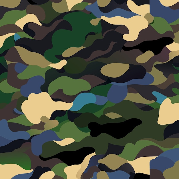 Sleek Military Camo Vector Illustration for Prints