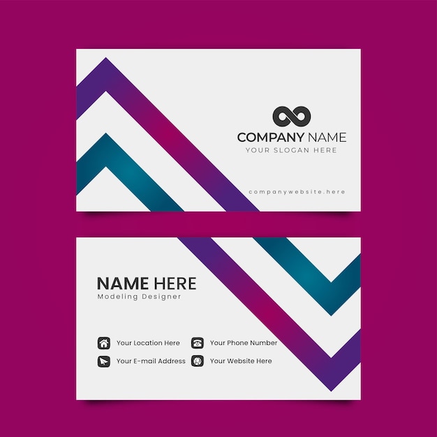 Sleek minimalist business card template