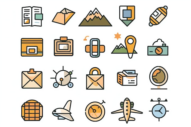 A sleek and modern design line icon set