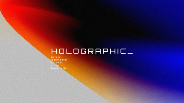 Sleek and modern trendy holographic gradient background for web cover poster business banner etc