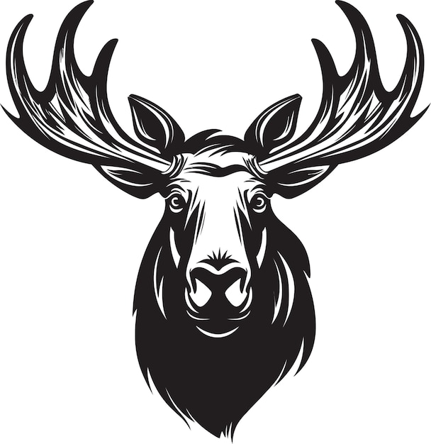 Sleek moose in profile design modern moose symbol with elegance