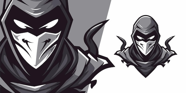 Sleek Ninja Mascot Logo Design voor Sport Teams Esports en Meer Modern en Minimalistisch