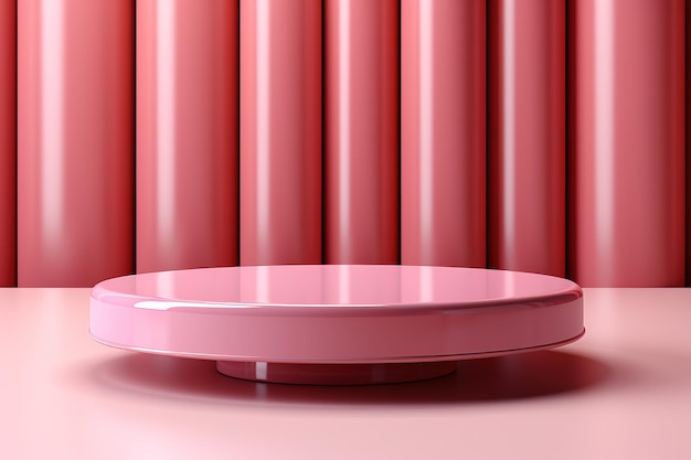 Vector a sleek pink stand to make your product pop