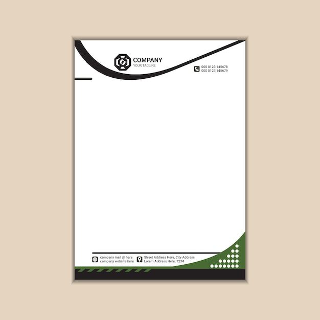 Sleek and Professional Vector Letterhead Template