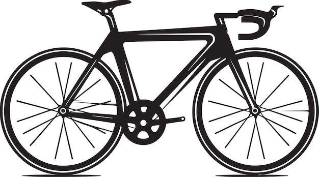 Vettore simbolo di bicicletta nera, percorso ciclabile, disegno di icona vettoriale