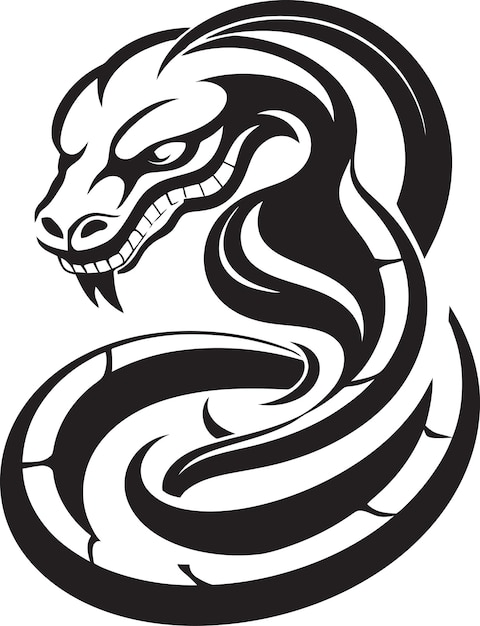 Vector sleek serpent shadows black vector design