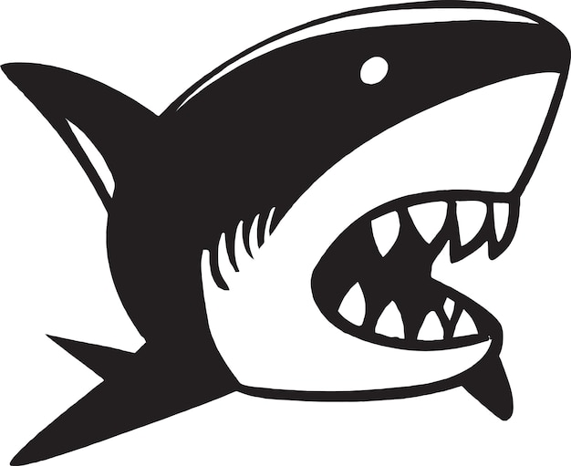 Sleek Shark Logo Icon Vector