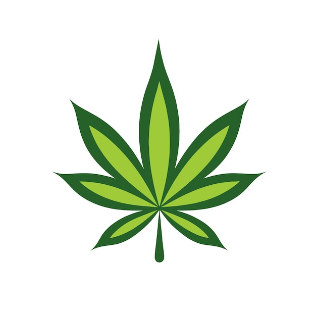 로고와 아이콘에 적합한 잡초 잎의 세련되고 간단한 벡터 그림