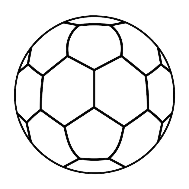 Sleek soccer ball outline icon in vector format for sports designs ...
