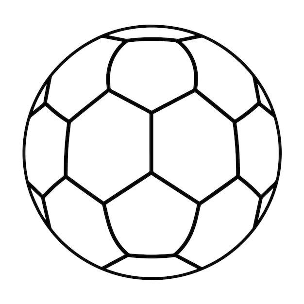 Sleek soccer ball outline icon in vector format for sports designs