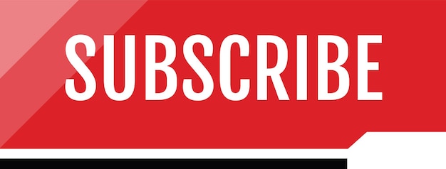 Vector sleek youtube subscribe button