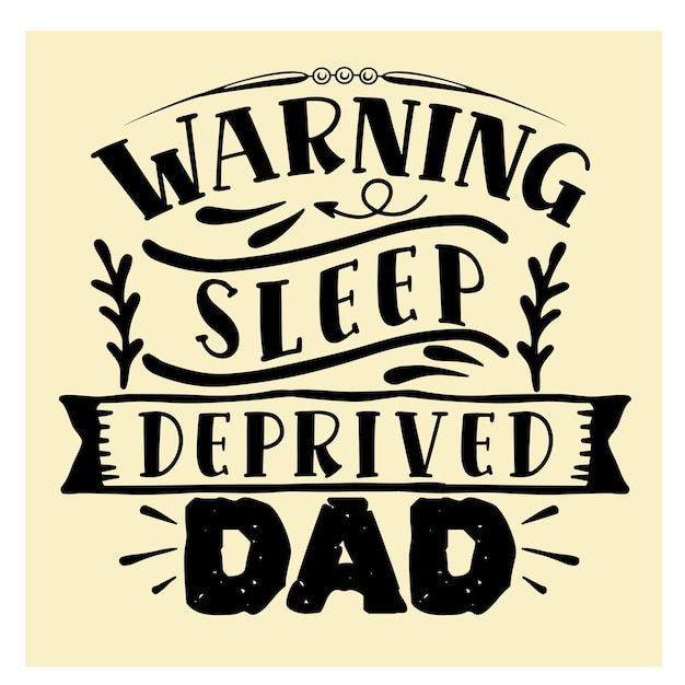 Sleep deprived dad vector illustration