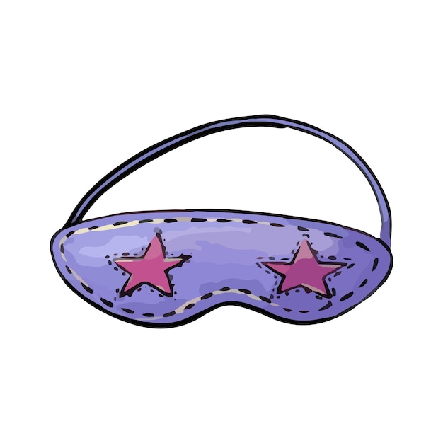 Vector sleep mask with stars