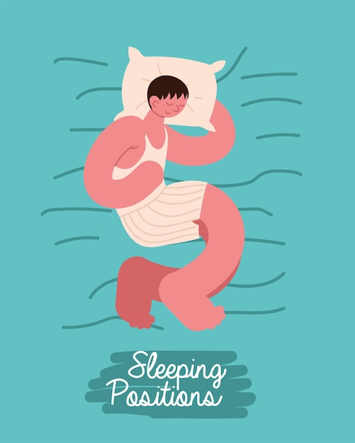 Sleep positions concept