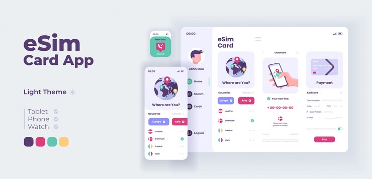 Vector sleep sound app screen adaptive design template