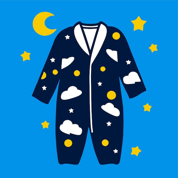 ベクトル 健康的な睡眠ベクトルのイラストのための睡眠服またはパジャマ