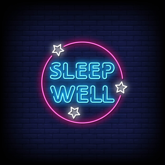 Sleep well neon uithangbord