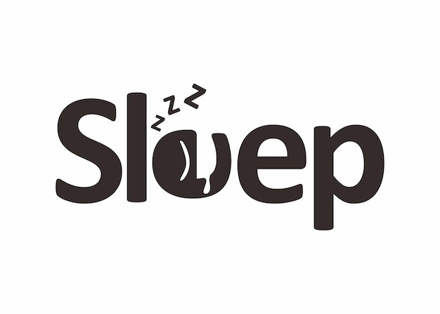 Vector sleep word typography design vector