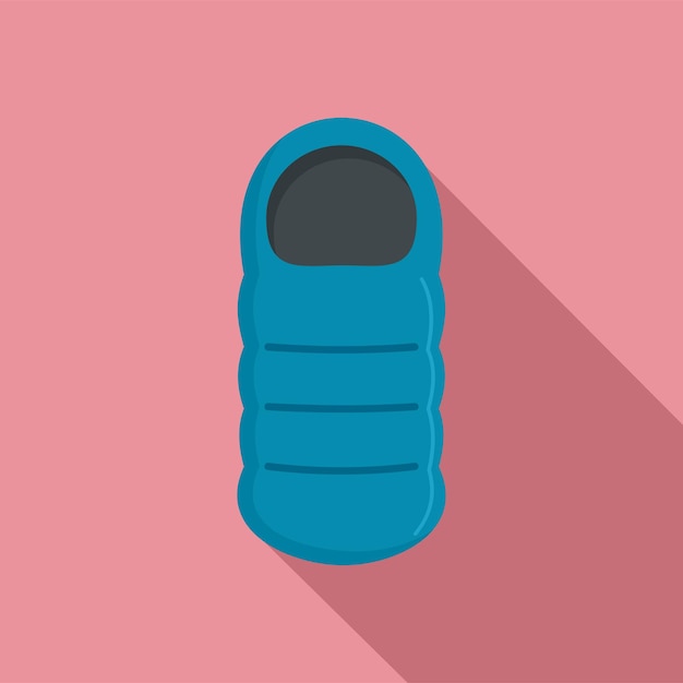 Sleeping bag icon Flat illustration of sleeping bag vector icon for web design