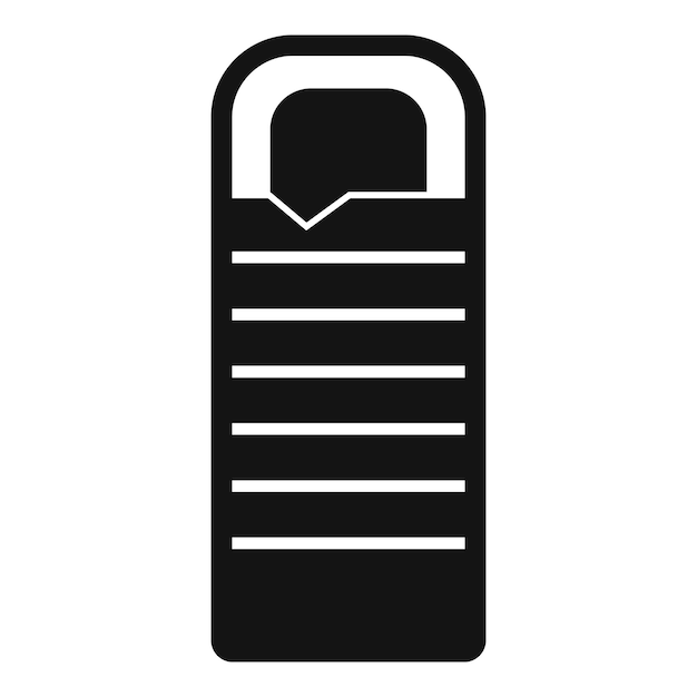 Sleeping bag icon Simple illustration of sleeping bag vector icon for web