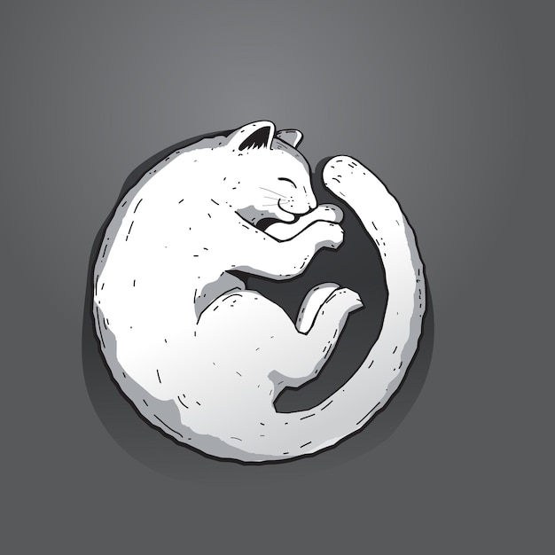 Premium Vector | Sleeping cat vector
