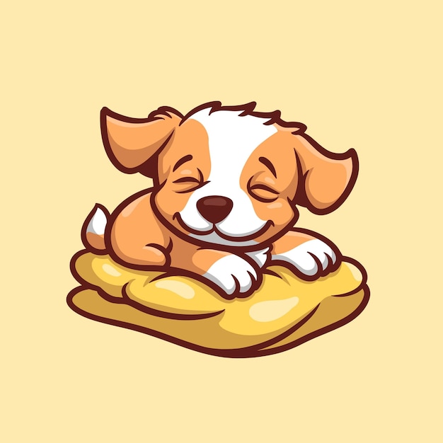 Sleeping Corgi Creative Cartoon Illustration