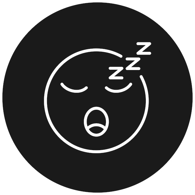 Vector sleeping face vector icon can be used for emoji iconset