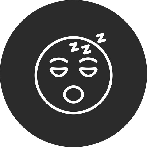 Sleeping Face vector icoontje illustratie van Emoji icoonset