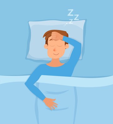 Premium Vector | Sleeping man face cartoon character happy guy have a ...