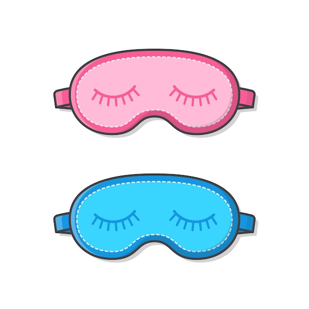 Vector sleeping mask. cute sleep mask flat