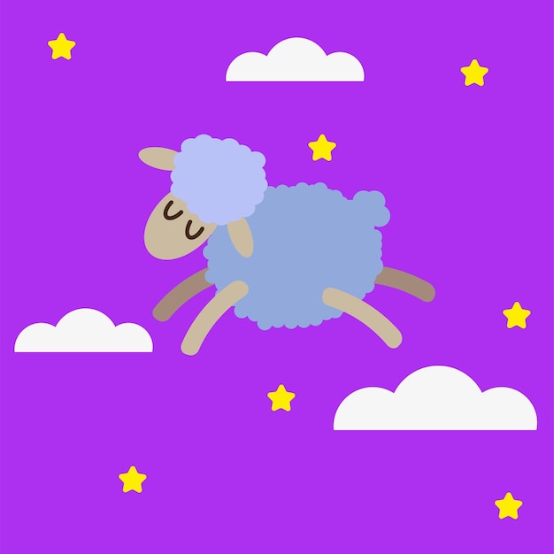 sleeping sheep in the clouds