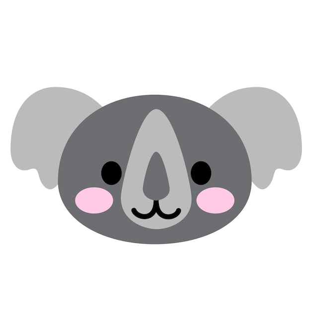 Vector sleepy koala face