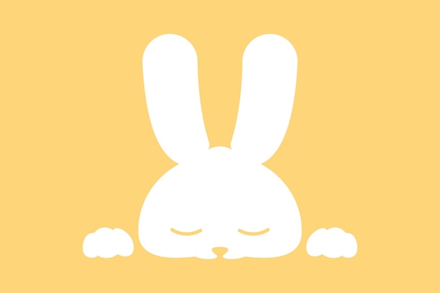 Sleepy Rabbit vector logo design