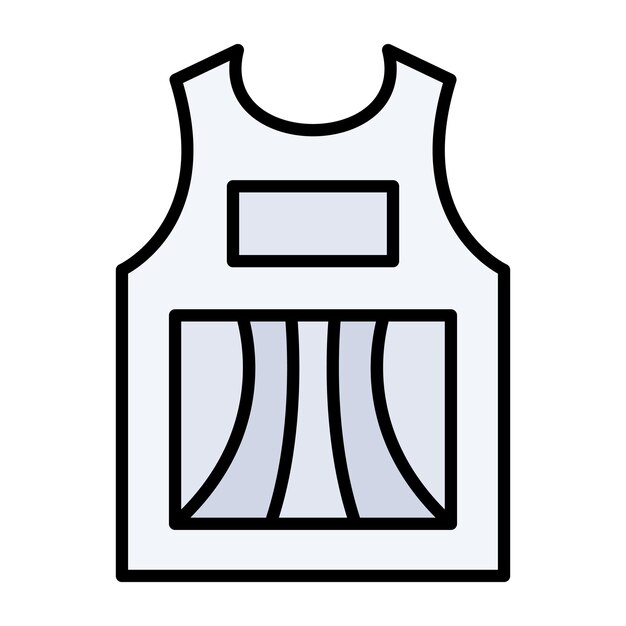 Sleeveless Shirt Flat Illustration