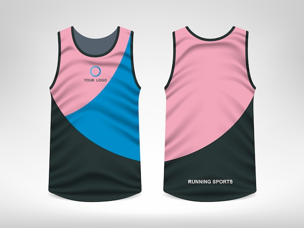 Vector sleeveless sport t-shirt design