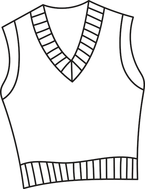 Sleeveless Sweater Outline