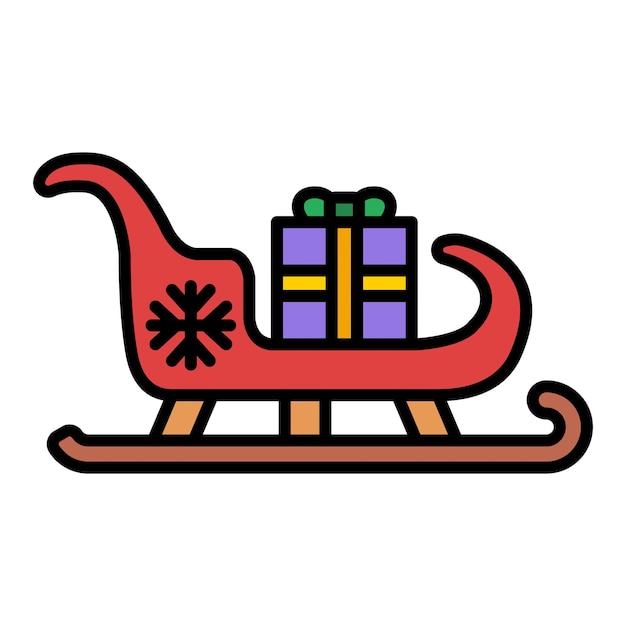 Vector sleigh icon