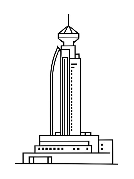 Vector slemani skyline illustration