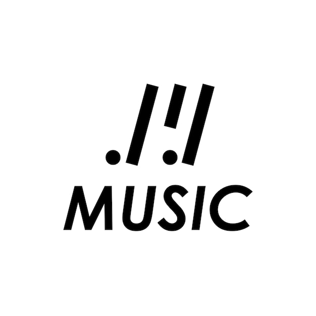 Vector sleutelnoot muziek letter m logo ontwerp vector