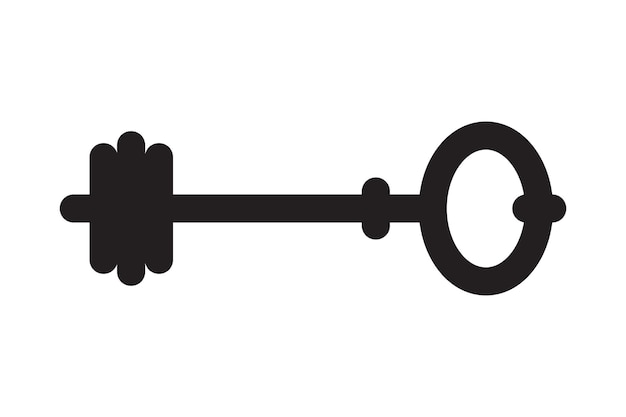 Vector sleutelpictogram voor slot en open deur in huis veiligheids- en beveiligingsbeschermingssymbool