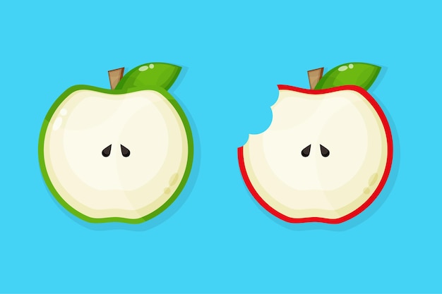 Vector slice of apple icon illustration