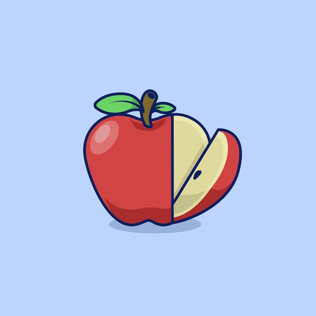 Vector slice of apple illustration vector